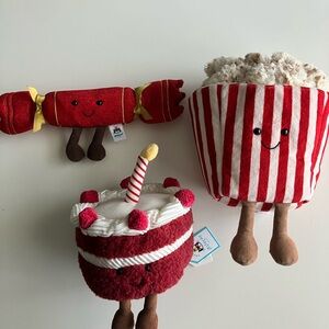 TAKING OFFERS Happy Snack Plush Toy Set - Red and White